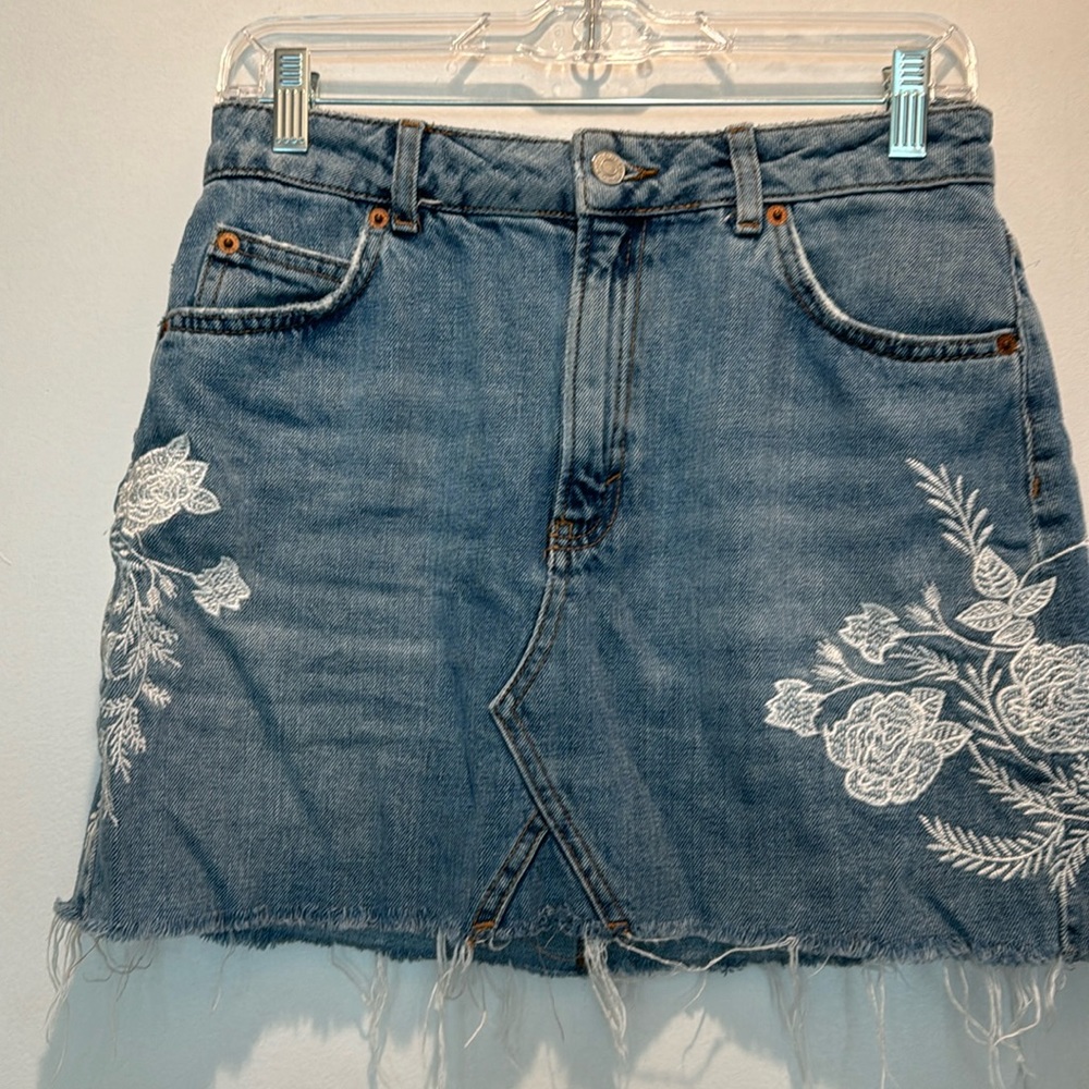 TopShop Moto Denim Skirt